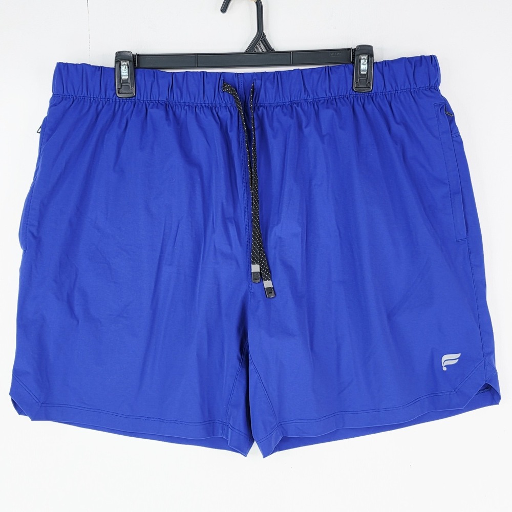 Fabletics Mens 2X The One Blue Athletic Performance Shorts Lined Drawstring